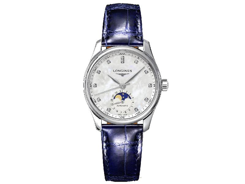 WOMEN'S WATCH AUTOMATIC STEEL/LEATHER WITH DIAMONDS MASTER COLLECTION LONGINES L2.409.4.87.0